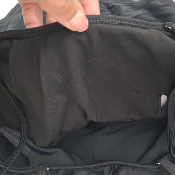 Women plus size swim suit one piece solid black la - Picture 6 of 7